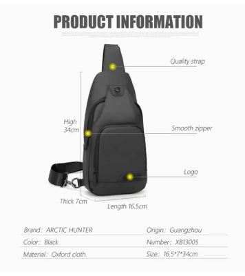 Buy ARCTIC HUNTER New Short Trip Chest Bag for Men Waterproof Crossbody Sling Pack Large Capacity Outdoor Sports at Best Price In Bangladesh