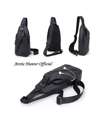 Buy ARCTIC HUNTER Male Casual Black Chest Bag Waterproof Messenger Bags Small Travel CrossBody Shoulder Bag at Best Price In Bangladesh