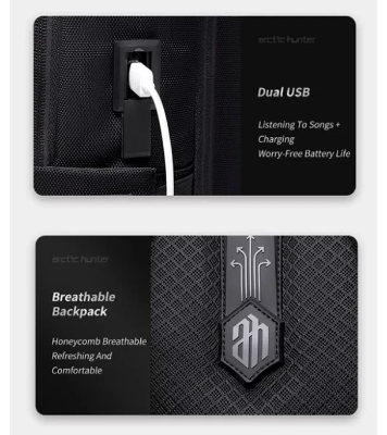 Buy ARCTIC HUNTER B00490 9cm Expandable Men Backpacks 15.6inch USB Charging Laptop Bag at Best Price In Bangladesh