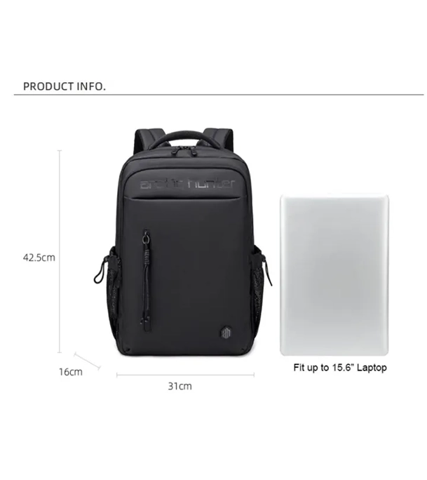 Buy ARCTIC HUNTER B00534 Waterproof Business Backpack Men's Travel Notebook Laptop Bag 15.6 at Best Price In Bangladesh