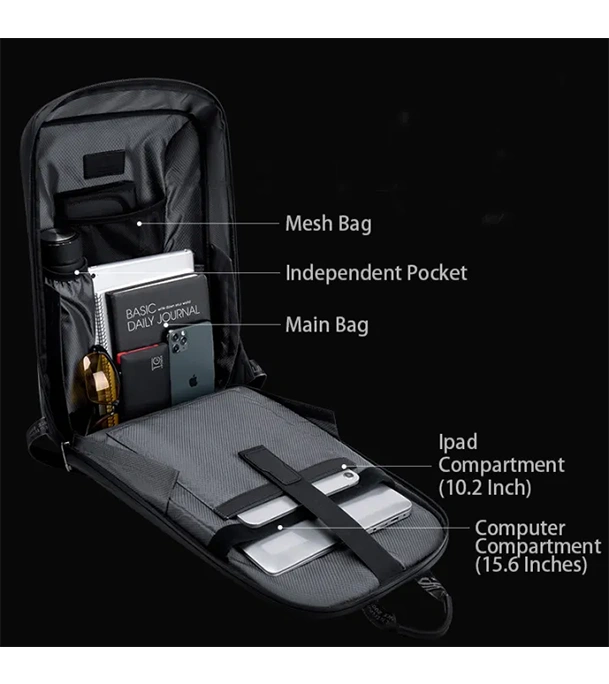 Buy ARCTIC HUNTER Laptop Backpack Hard Case Carbon Fiber Anti-theft Bag at Best Price In Bangladesh