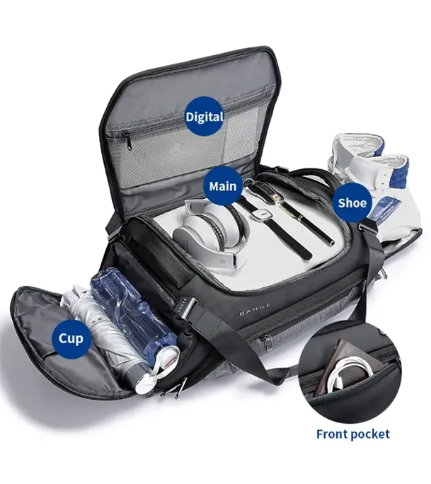 Buy Bange BG-7561 Unisex Gym Bags Waterproof Moisture Proof Travel Bag at Best Price In Bangladesh