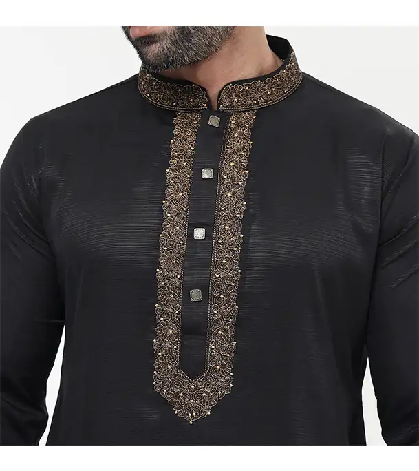Picture of Fine Tex Clothing's Aristocratic Quality Embroidered Panjabi For Men