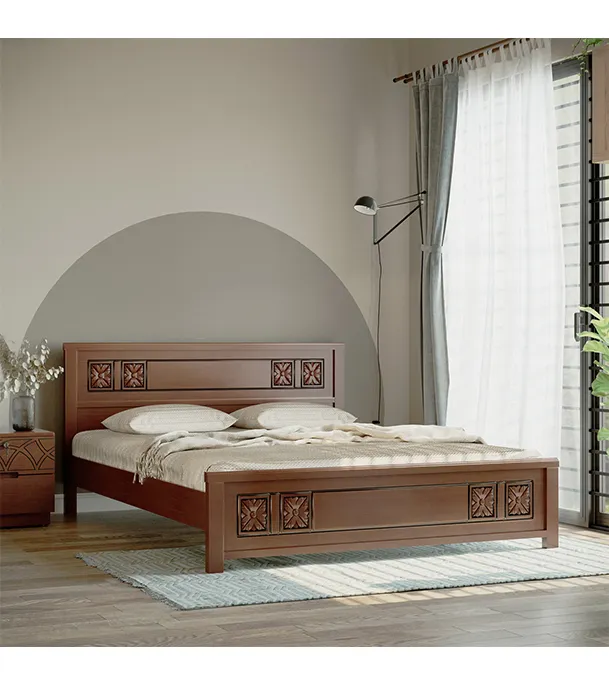 Buy Regal Eden Wooden Double Bed Online	