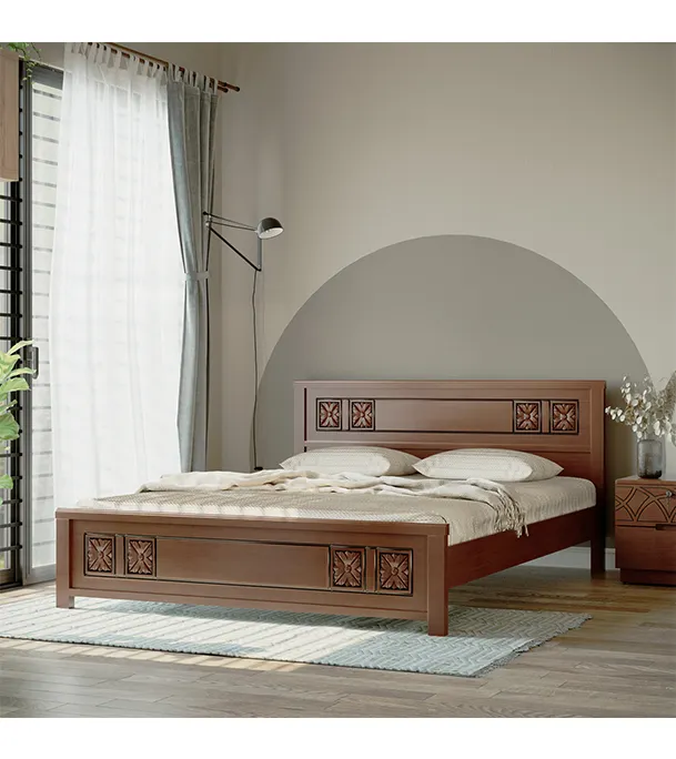 Buy Regal Eden Wooden Double Bed Online	