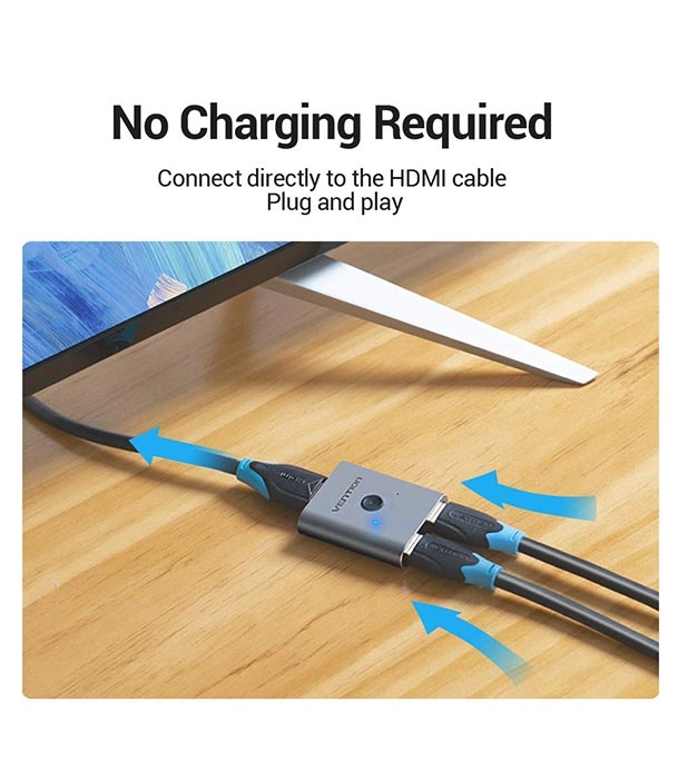 Buy VENTION AFUH0 2-Port HDMI Bi-Direction Switcher Silver Online