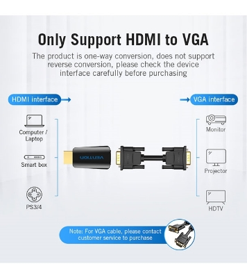 Buy VENTION AIDB0 HDMI To VGA Converter With 3.5MM Audio Online