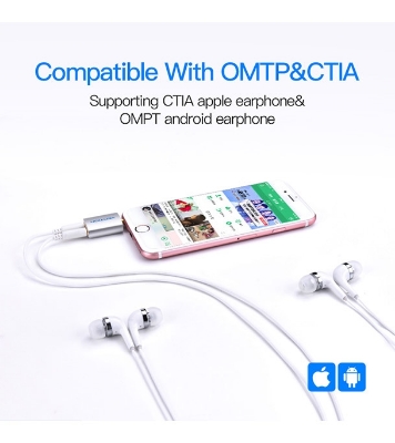 Buy VENTION BDAW0 4 Pole 3.5mm Male To 2*3.5mm Female Audio Splitter Silvery Online