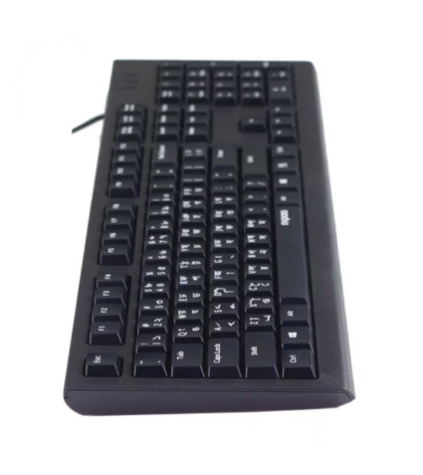 Buy Rapoo NK1800 USB Optical Keyboard with Bangla Black Online