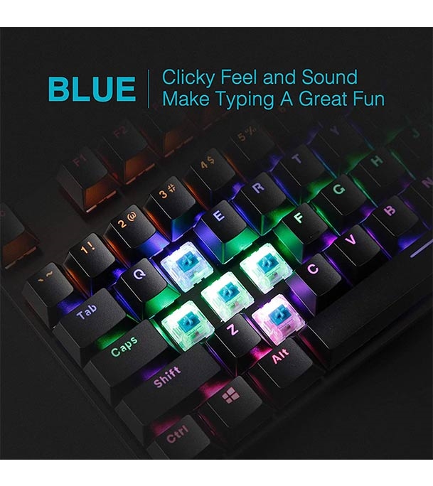 Buy Rapoo V500PRO Wired Mechanical Gaming Keyboard Blue Switches Online