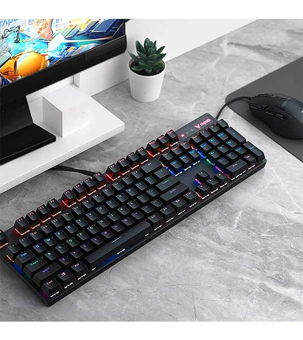 Buy Rapoo V500PRO Wired Mechanical Gaming Keyboard Blue Switches Online