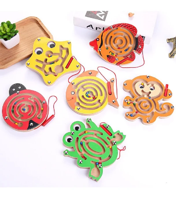 Buy Magnet Ball Maze Game Children Early Education Multicolor Montessori Toys at Best Price in Bangladesh