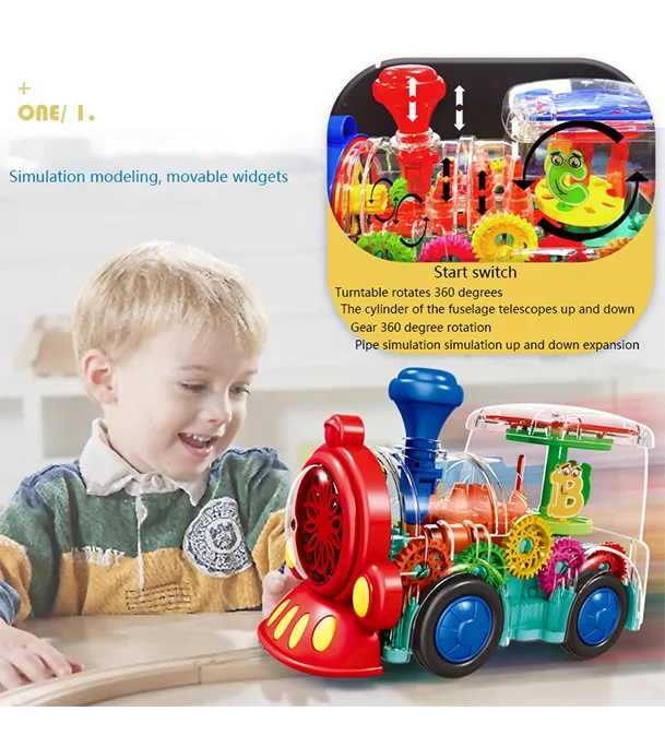 Buy Concept Transparent Gear Train Walking Lights Musical Children's 3D Toys at Best Price in Bangladesh