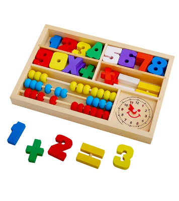 Buy Children Early Learning Wooden Box of 0~9 Numbers Digital Mathematics Set Toy at Best Price in Bangladesh