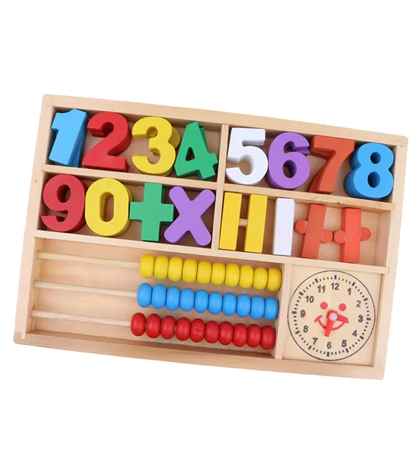 Buy Children Early Learning Wooden Box of 0~9 Numbers Digital Mathematics Set Toy at Best Price in Bangladesh