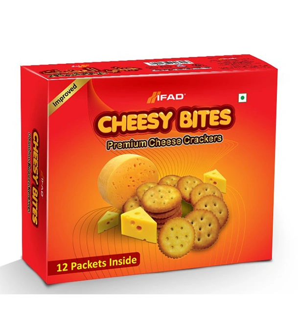 Ifad Cheesy Bites Premium Cheese Crackers 12 Pack 180 gm 6 Pcs Combo