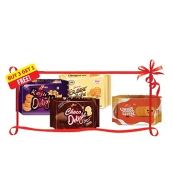 Picture of Ifad Kaju, Butter & Choco Delight Biscuit (Free Orange Delight Biscuit 160 gm)