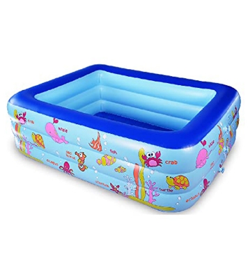 Inflatable Swimming Pool Adults & Kids Baby Pool Bathing Tub Outdoor Indoor 130 Cmx 85cmx55cm With Electric Pumper at Best Price In Bangladesh