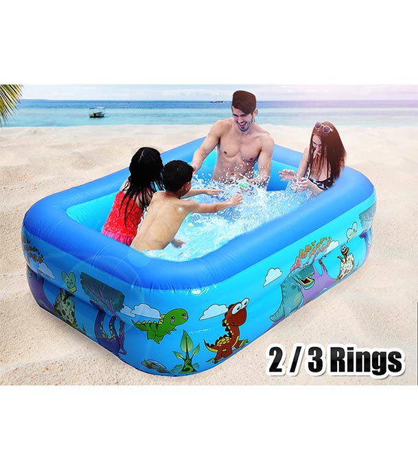 Inflatable Swimming Pool Adults & Kids Baby Pool Bathing Tub Outdoor Indoor 130 Cmx 85cmx55cm With Electric Pumper at Best Price In Bangladesh