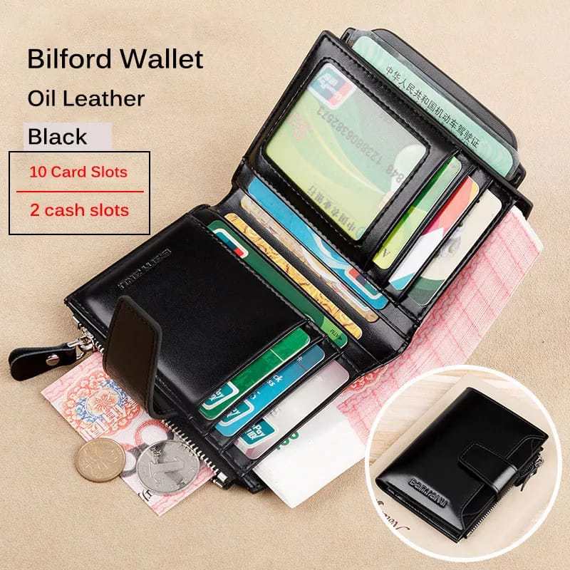 High-quality Pu Leather Wallet for Men - Black 