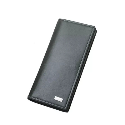 Luxury Long Wallet for Men & Women - Black 