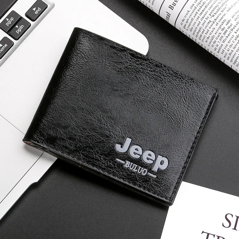 Men's Stylish PU Leather Wallet - Black 