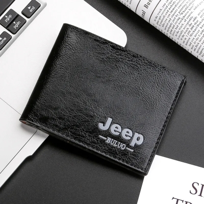 Men's Stylish PU Leather Wallet - Black 