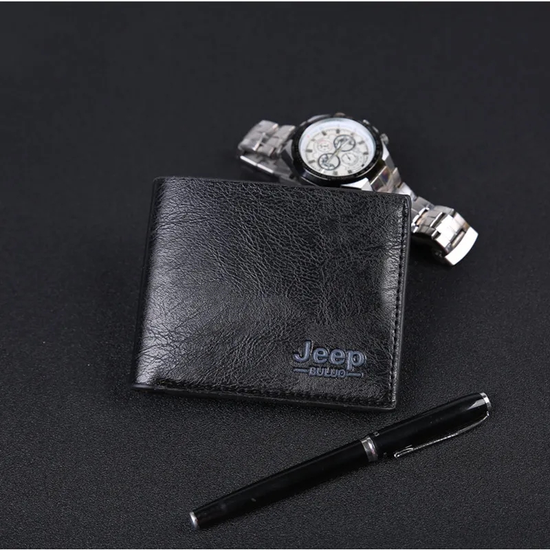 Men's Stylish PU Leather Wallet - Black 