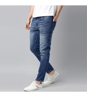 Picture of Men's Slim-Fit Stretchable Denim Jeans Pant  Deep Blue