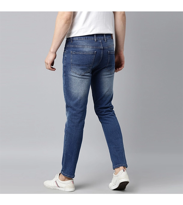 Picture of Men's Slim-Fit Stretchable Denim Jeans Pant  Deep Blue