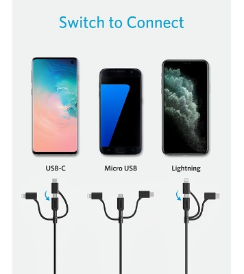 Buy Anker PowerLine II 3-in-1 Cable B2B Black at Best Price in Bangladesh