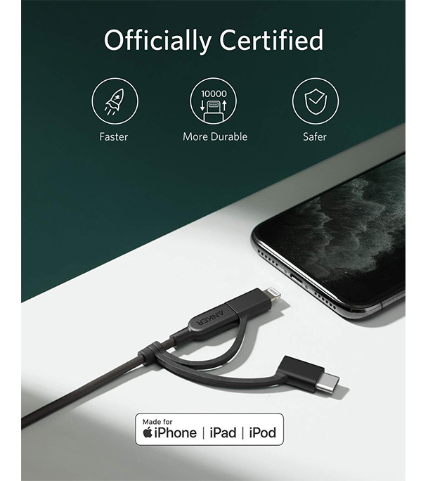 Buy Anker PowerLine II 3-in-1 Cable B2B Black at Best Price in Bangladesh