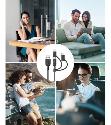 Buy Anker PowerLine II 3-in-1 Cable B2B Black at Best Price in Bangladesh