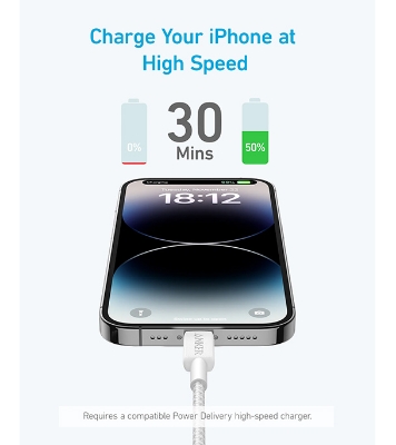 Buy Anker 322 USB-C to Lightning Cable 3FT White  at Best Price in Bangladesh