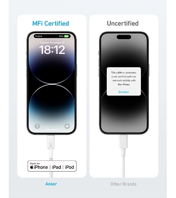 Buy Anker 322 USB-C to Lightning Cable 3FT White  at Best Price in Bangladesh