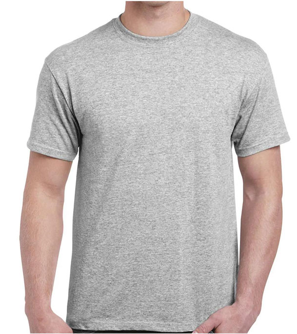 Picture of Men's 100% Export Quality Premium Grey Mélange Short Sleeve T-Shirt