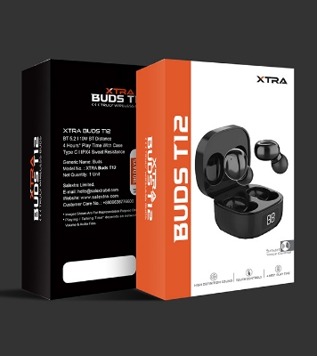 Buy Xtra Buds T12 Upto 5 Hours Play Time Black at Best Price In Bangladesh