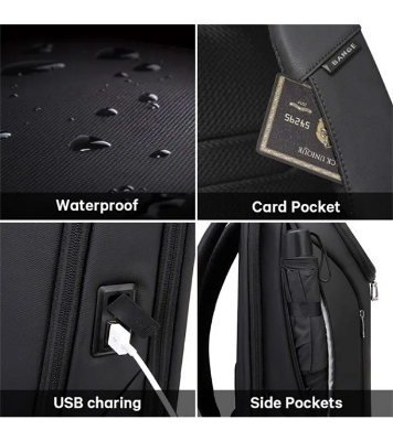 Buy BANGE BG 2517 Premium Backpack Anti Theft Water Repellent Fabric Laptop Bag With USB Charging Online