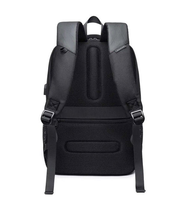 Buy Bange BG-1922 16 inch Men Oxford Fabric Waterproof Backpack with USB Port(Black)  Online