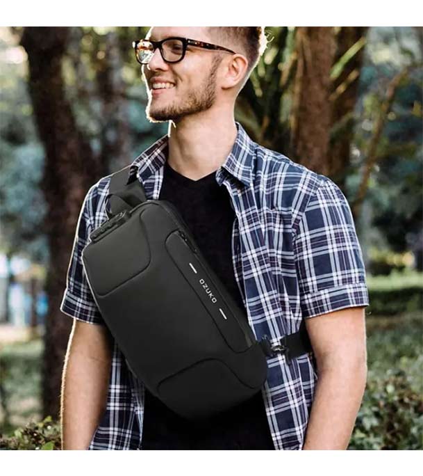 Buy OZUKO 9223 Anti-theft Men Chest Bag Waterproof Crossbody Bag Online 
