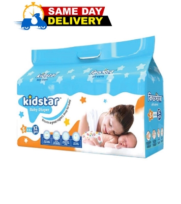 Picture of Kidstar Baby Diaper (Belt System) Small 32 Pcs (3-8 KG)