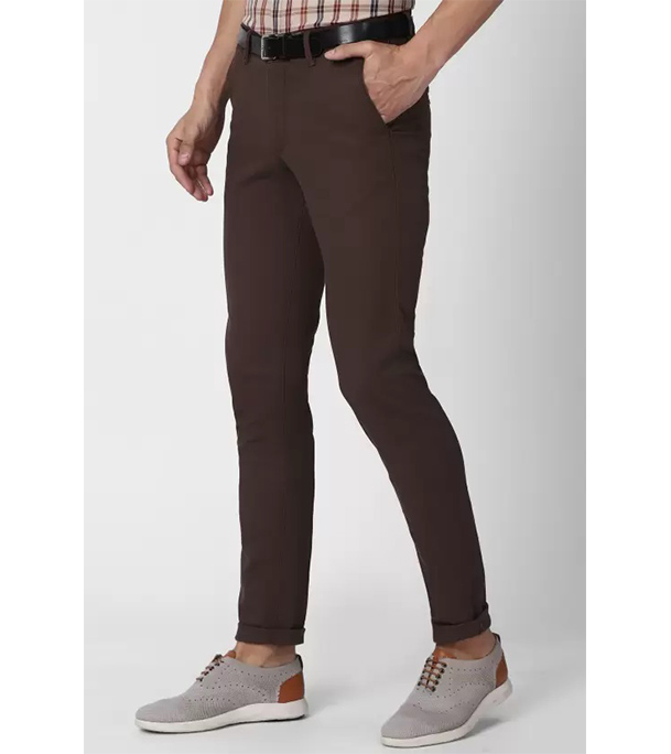 Picture of Men's Premium Design Fabric Slim Fit Chocolate Color Gabrdine Pant