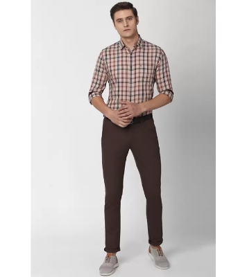 Picture of Men's Premium Design Fabric Slim Fit Chocolate Color Gabrdine Pant