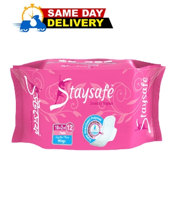 Picture of Staysafe Sanitary Napkin Regular Flow Wings(10+2) Pcs