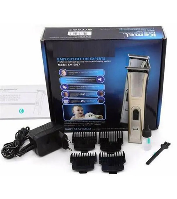 Buy Kemei KM-5017 Rechargeable Professional Hair Trimmer For Men, Women and Children (Multicolour)  Online 