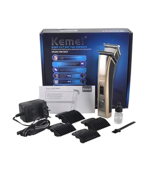 Buy Kemei KM-5017 Rechargeable Professional Hair Trimmer For Men, Women and Children (Multicolour)  Online 