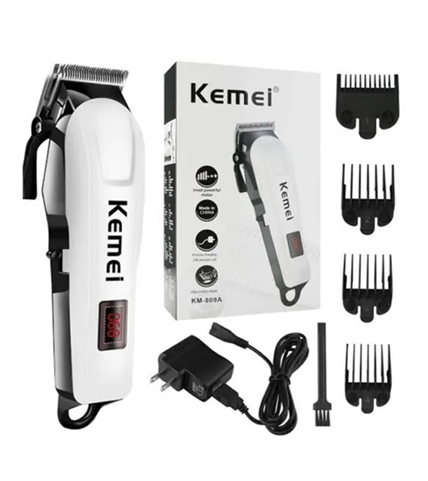 Buy Kemei Km-809A Rechargeable Hair Clipper Set For Men Online 