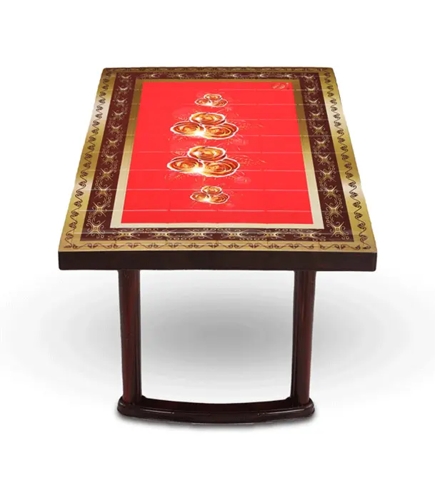 Deco Classic Table 6 Seat P/L Print Rock-3 SW