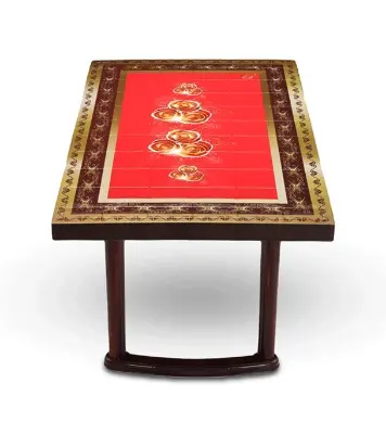 Deco Classic Table 6 Seat P/L Print Rock-3 SW