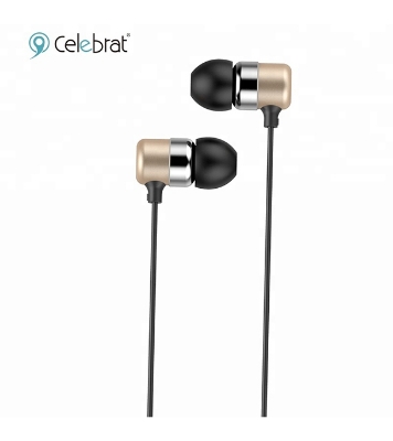 Picture of Yison G2 Flat Wire Metal Earphone In-ear Style Super Bass 3.5mm With Mic Gold